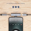 Pikkukuva 2 / 5: 2-in-1 USB Type-C - 3,5 mm:n kuulokeadapteri 16 bitin/48 kHz:n dekooderilla, musta