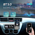 Pikkukuva 5 / 5: Auton radio Bluetooth Single Din Autoradio, tukee FM/MP3/AUX