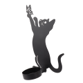 Miniatyrbild 3 av 8: Hemdekorationsljusstake Hållbar Katt Ljusstake Dekorativ Ljusstakehållare för Heminredning Bröllopsmiddag Fest Katt Fångar Fjäril