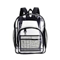 Miniatyrbilde 1 av 8: Laptop Ryggsekk Skolevesker Svart Transparent PVC Vanntett Stor Kapasitet for Skole College Student 36x28x12cm