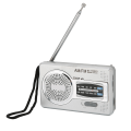 Miniatyrbilde 1 av 8: AM FM Transistor Radio DSP Chip Bærbar Lomme Mini Radio med Høytaler Hodetelefonuttak Sølvgrå