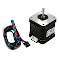 Miniatyrbillede 1 af 5: 1 stk. Nema 17 48 mm Nema17 Motor 42Bygh 2A 4-leder (17Hs8401) Motor 1M Kabel kompatibel med 3D Printer Cnc Moto