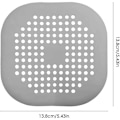 Miniatyrbilde 2 av 5: TRIO Sett med 4 Silikon Slukbeskyttere med Sugekopp, for Dusj, Vask, Badekar, Hvit2+ Grå2