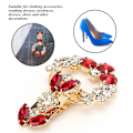 Pikkukuva 7 / 8: Rhinestone Crystal Buckle Flower Round DIY Vaatteiden ompelutarvikkeet Lisävarusteet Punainen Pyöreä