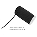 Miniatyrbilde 8 av 8: 0,6 cm 90 m/rull flat elastiske snorer elastiske tråder kabelstrenger for DIY-klær håndverk svart