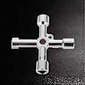 Miniatyrbilde 2 av 5: Gassnøkkel Målernøkkel Verktøynøkkel for Elektrisk Skapskap Åpningsnøkkel Sink Legering (1 stk, Sølv)