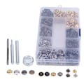 Miniatyrbild 6 av 8: 100 Set Läder Knapplås Kit Metall Knapplås Tryckknappar för Klädtillbehör