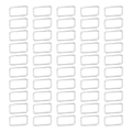 Miniatyrbillede 3 af 8: 50 stk. metalringe holdbare jern firkantede spænderinge til DIY bælte håndtaske spænde hardware tøj dekoration 2,8x38x15mm