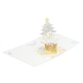 Miniatyrbild 6 av 8: 3D Jul Kort Transparent PET Återanvändbar Foliestampling Rätt Storlek 3D Kristallkort med Kuvert för Semestergåvor