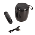 Miniatyrbild 2 av 8: Mikrofon Bluetooth-högtalare RGB-ljus Mini Karaoke-maskin med en mikrofon för hushållspart i svart