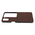 Pikkukuva 7 / 8: Hiilikuiturakenne Taitettava puhelimen suojakuori Case cover Oppo Find N2 Flip Brownille