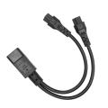Miniatyrbild 6 av 8: Splitter power IEC320 C14 hane till dubbel IEC320 C5 power hona för bärbar dator power 100‑250V