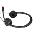 Pikkukuva 3 / 8: RJ9-puhelinkuulokkeiden melua vaimentavat Binaural-johdolliset matkapuhelinkuulokkeet mikrofonilla VOIP-puhelimen lankapuhelimelle