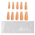 Miniatyrbillede 4 af 8: 10 stk. rene farve fuld dækning falske negle kvinder piger elegant fashionabel falsk neglespids manicure værktøj N5354-02