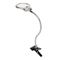 Miniatyrbilde 4 av 8: Klemme forstørrelsesglass 2X og 6X dobbel linse fleksibel slange 2 LED-er Clip On Lupe med lys