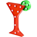 Miniatyrbild 1 av 5: Marquee Skylt Lampa, LED Marquee Cocktail Batteridriven Hem Bar Party Dekor Skylt (batteri ingår ej)