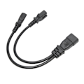 Miniatyrbillede 6 af 8: IEC320 C14 til dobbelt C15 ledning han til hun Sikkert strømsplitterkabel til skrivebordslampe Printerprojektor 100‑250V 12.6in