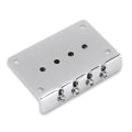 Miniatyrbild 5 av 8: 4-strängad fast bro ersättningsdelar för cigarrlåda elgitarrer basukulele (silver)