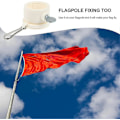 Miniatyrbild 2 av 4: 4-pack Flaggstångsring Klämma Flaggstångsmonteringsring Vridbar Flaggstångsring