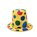 Miniatyrbillede 2 af 5: Polka Dot Clown Hat - Sjov og Festlig Clown Kostume Tilbehør