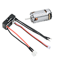 Miniatyrbillede 3 af 8: 1410 Børsteløs Motor 18A Sort ESC RC Udskiftningstilbehør Reservedel (Titanium Farve 7500KV )