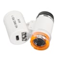 Miniatyrbillede 4 af 8: 60X Mini Mikroskop Lomme Lupe Forstørrelsesglas med UV LED Lys til Detektering af Falske Penge Hvid