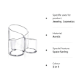 Miniatyrbillede 5 af 5: Makeup Børsteholder Organizer, 3 Slots Akryl Makeup Børsteorganiser