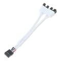 Miniatyrbillede 1 af 5: Bundkort USB2.0 9-pin til Dobbelt 9-pin Splitter Kabel Skærmet USB Trådnetlinje Hvid Multicolor
