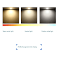 Miniatyrbilde 2 av 5: 5-Lys IP44 LED-baderomsspotlight med innfelt hvitt takpanel