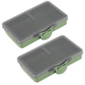 Miniatyrbillede 2 af 8: 2 stk. fiskekrog agn gadget boks mini PP opbevaringsboks etui til fiskegrej tilbehør 1 rum
