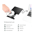 Pikkukuva 5 / 5: Ulkoinen USB-asema Kannettava poltin CD RW DVD Rom Lukija Kirjoitin Mac Windowsille