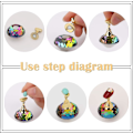 Miniatyrbillede 5 af 5: Farverig neglekunst-displaystand med magnetisk stand og krystalbase