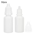 Miniatyrbillede 3 af 8: 50 stk. 10 ml plastik tomme, klembare flasker Øjenvæskedråbebeholder DropperHvid