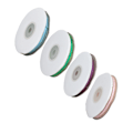 Miniatyrbillede 7 af 8: 4 stk. 9 mm bredt transparent satinbånd i farverigt polyester chiffon til gaveindpakning