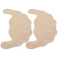 Miniatyrbillede 6 af 8: Nipple Cover Stickers Engangs Selvklæbende Blonder Usynlige U-formede Underbukser BH Pads (Khaki B)