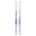 Miniatyrbillede 1 af 8: 2 stk DualEnded UV Gel Brush Picker Rustfrit stål bærbare neglebørster Manicure Tool