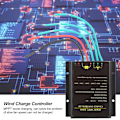 Miniatyrbilde 7 av 8: 12V/24V Vanntett Vindturbin Kontroller Boost MPPT Vindlading Kontroller Strømregulator