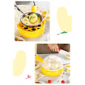 Miniatyrbild 8 av 8: Multifunktionell 2 i 1 äggkokare Non Stick ägg stekpanna äggkokare Automatisk avstängning äggkokare maskin för hem sovsal gul