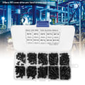 Miniatyrbilde 2 av 8: 300 stk M3 Black Carbon Steel Pan Head Cross Drive Skrue Bolt Mutter Sortimentsett