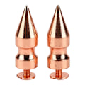 Miniatyrbild 5 av 8: 100set Roséguld Spetsiga Metall Galvanisering Burr Free Clear Tråd DIY Mässing Spikar Nitar Rock Nitar för Kläder 9x25mm
