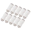 Miniatyrbillede 6 af 8: 10 stk lige reducerende konnektor Quick Release pnuematisk luftslangereduktion Rørfittings WhitePG6-4