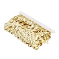 Miniatyrbild 7 av 8: Guld blad girlang 10 meter gnistrende metall blad bånd trim for DIY trim dekorasjoner skrå blad form