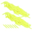 Miniatyrbillede 1 af 8: 2 poser gummifiskeflåd flydende fisk drift flad hale trekantbøje fiskeri tilbehør gul