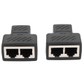 Miniatyrbillede 8 af 8: 2 stk RJ45 Ethernet-splittere 1 til 2-vejs Ethernet-switche til router TV Box Videokamera Computer