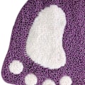 Miniatyrbilde 4 av 5: Lilla Polyester Badematte med Stort Fotdesign, 40 X 60 Cm