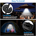 Miniatyrbillede 5 af 5: 48 LED Genopladelig Parasollampe - Ledningsfri Pællampe til Parasol, Campingtelte og Udendørsbrug - 2 Lysstyrkeindstillinger
