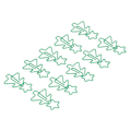 Miniatyrbillede 6 af 8: 100 stk. formet papir clips grøn juletræ form metal elektropletning proces bærbare kontor clips til dokument