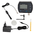Miniatyrbillede 1 af 8: PH-meter LCD-storskærm med baggrundsbelysning Vandkvalitetstester Ledningsevne PH-meter Tester EU-stik 230-240V