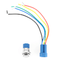 Pikkukuva 1 / 8: 12V 0,6 tuuman LED-valon painonappi, itselukittuva, itseasettuva, vedenpitävä kytkinvalonappi, valkoinen valo