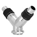 Miniatyrbild 3 av 8: Dubbelfunktions Y-röranslutning Golvavlopp T-koppling Adapter Avloppstätningsverktyg för Tvättmaskin (Y-röranslutning )